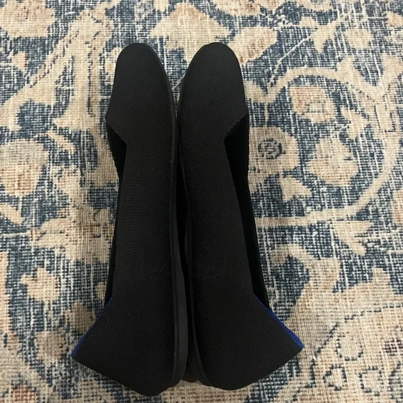 Rothy's Black Slip-On Flats with Blue Trim size 8 1/2 - Picture 8 of 12